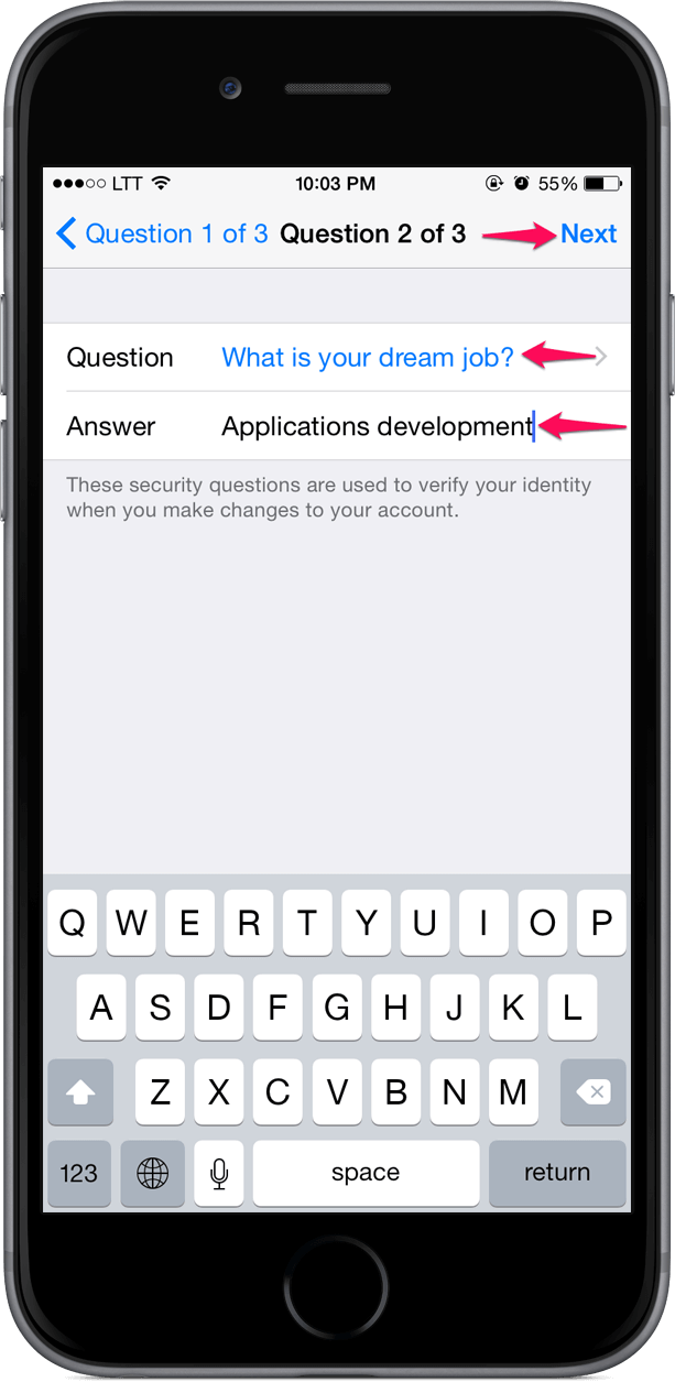 Apple ID Security Questions