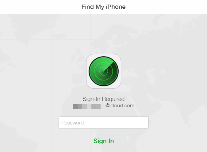 login to find my iphon