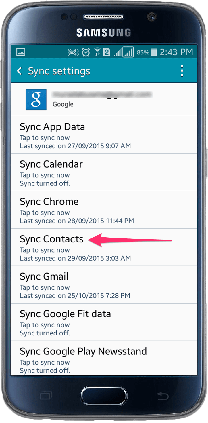 Sync Contacts - نقل الاسماء من الايفون للاندرويد