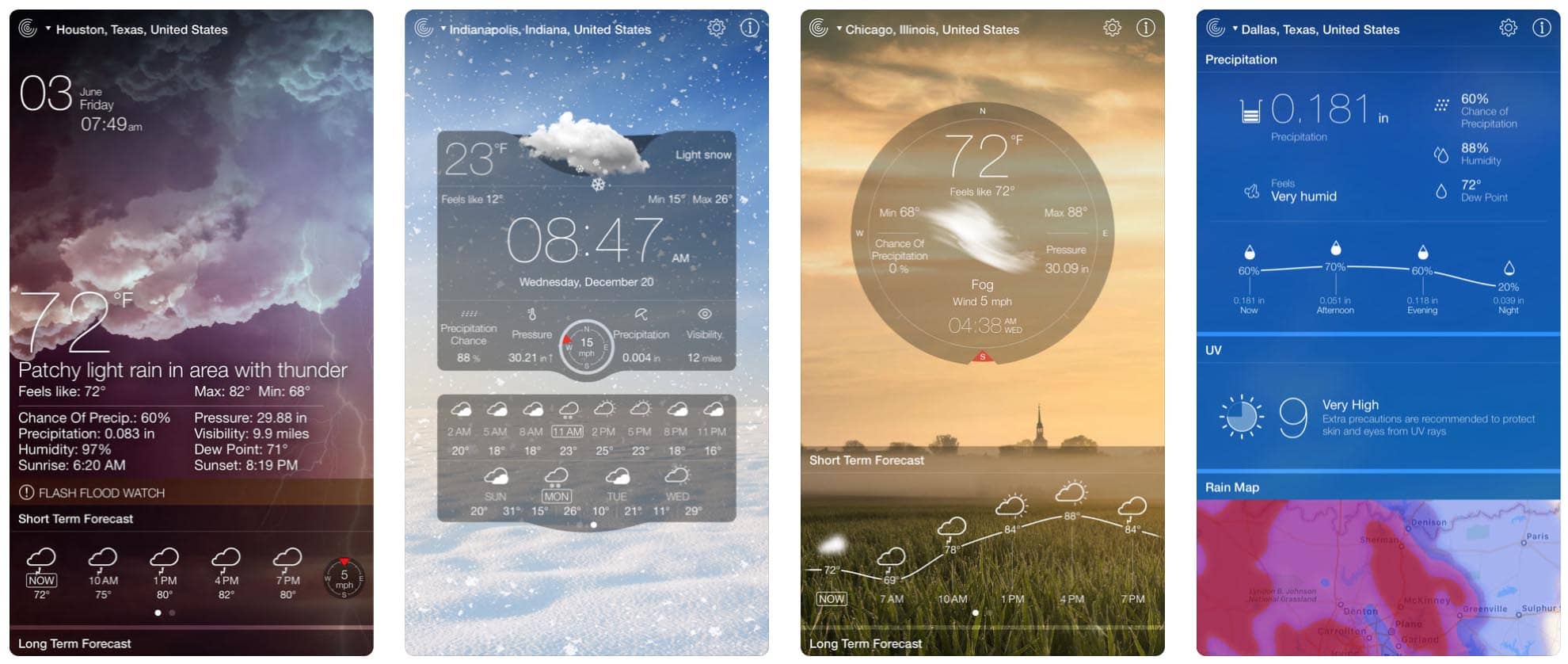 تطبيق Weather Live لمتابعة حالة الطقس للايفون