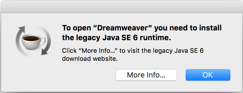 مشكلة legacy Java SE 6 runtime issue