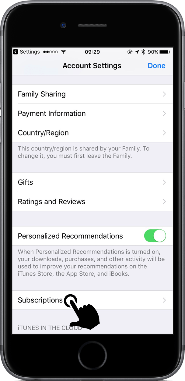 Subscription option iOS