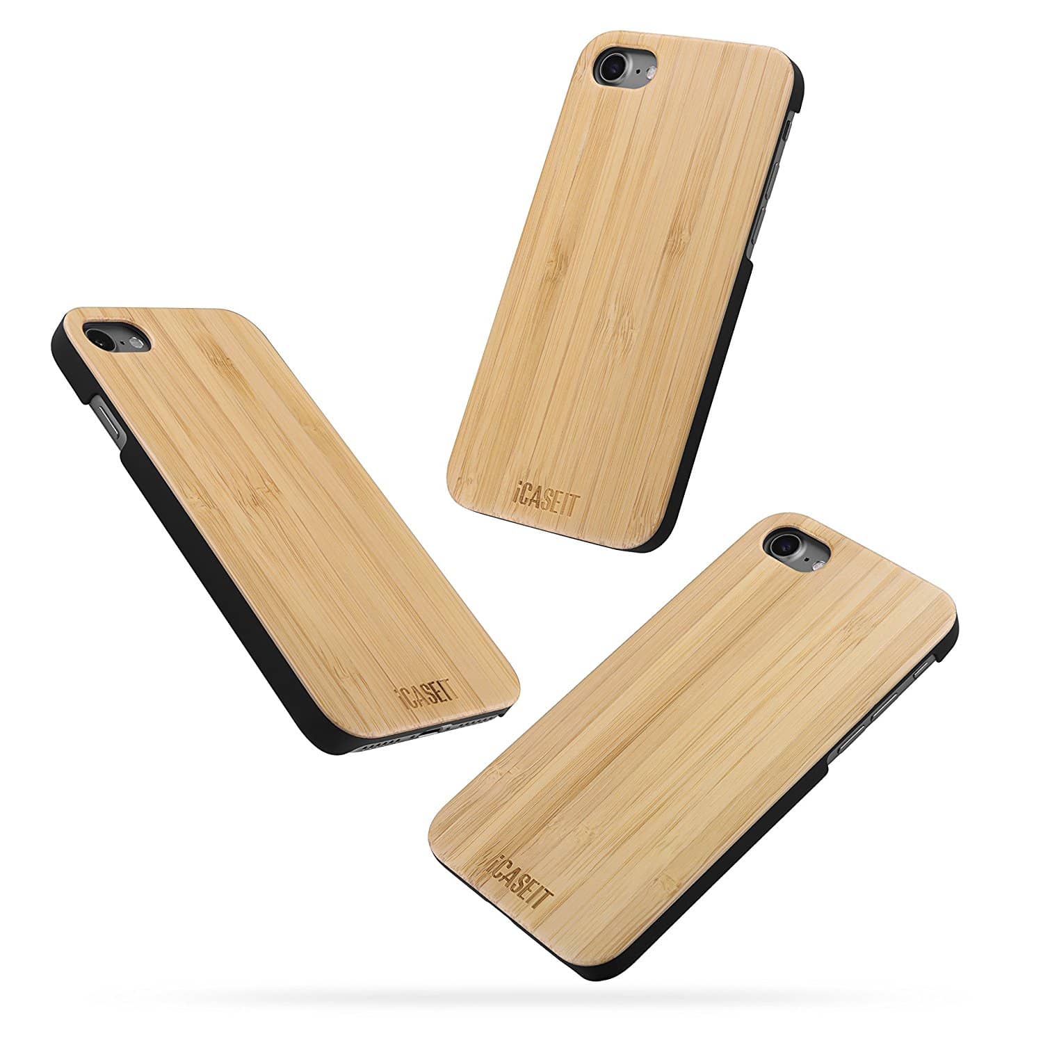 غطاء iCASEIT Slimfit Lightweight الاجمل في اغطية الخشب للايفون 8