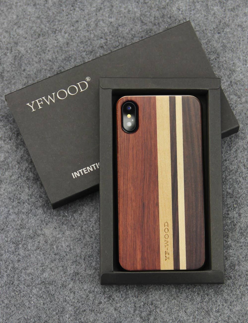 غطاء خشبي مقاوم للماء للايفون اكس iPhone X Wood Case