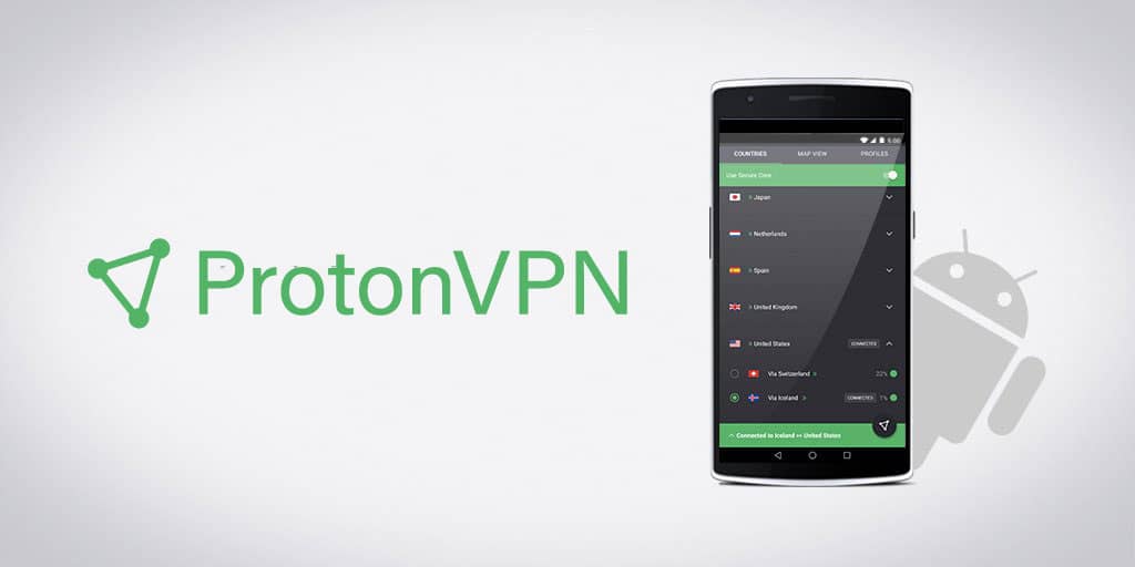 تطبيق ProtonVPN مشفر وآمن لحماية الخصوصية للاندرويد