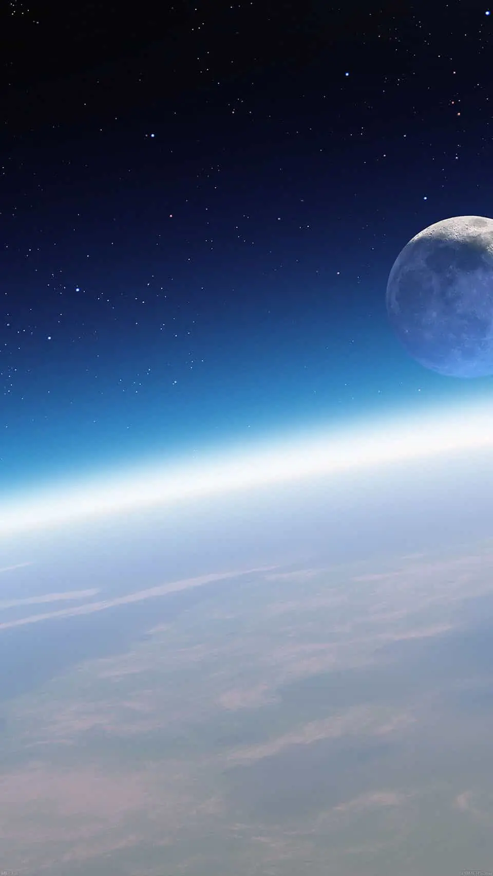 خلفية القمر في الفضاء