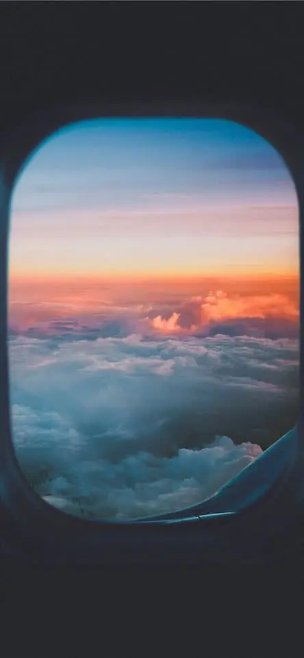 خلفية نافذة الطائرة ايفون 12